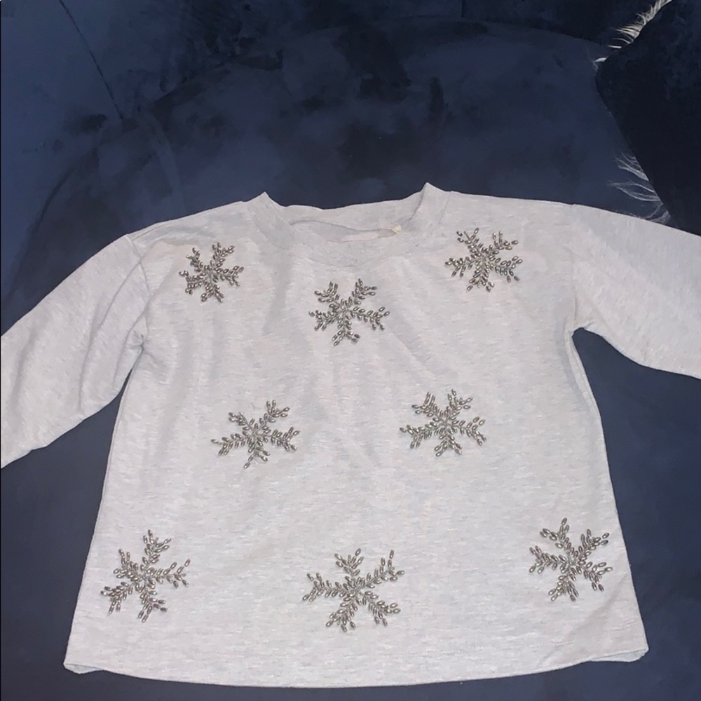 Grey FC Jeans Medium Snowflake Sweater